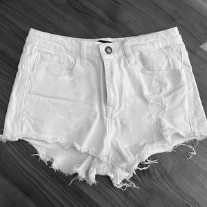 Ontwelfth White Denim Shorts